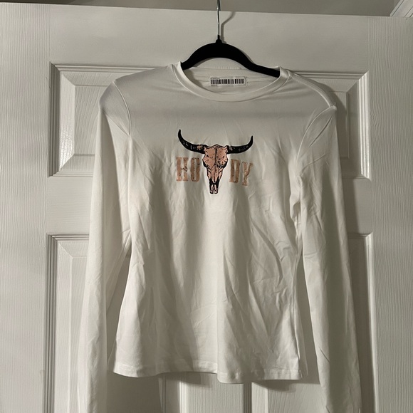 White Long Sleeve Top with Howdy Bull - Picture 7 of 7
